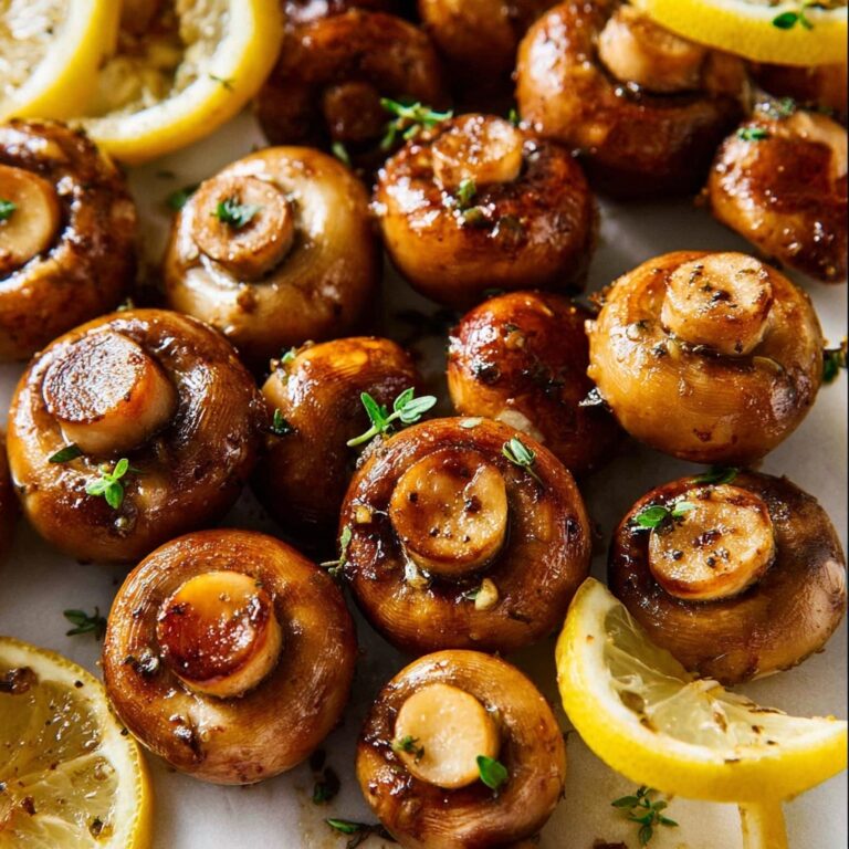 Garlic Butter Roasted Mushrooms Recipe