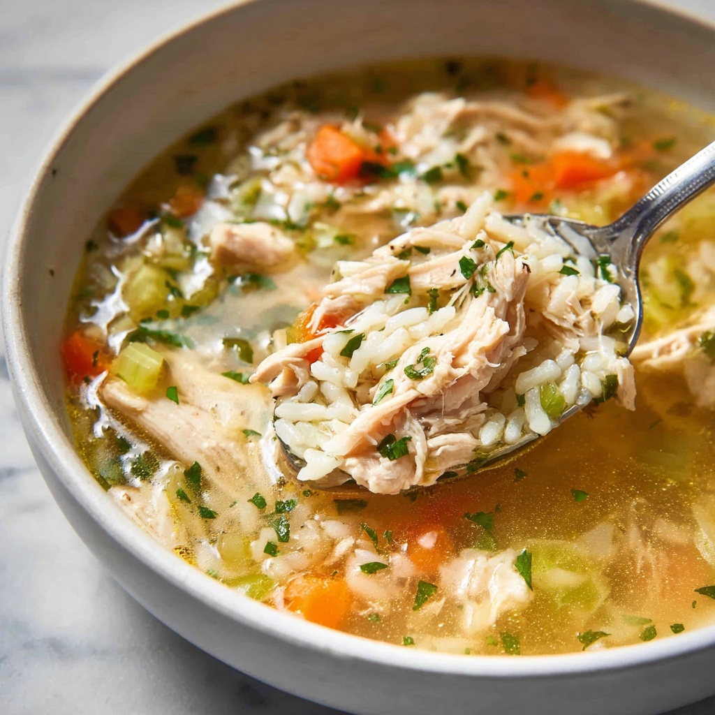 Hearty Chicken and Rice Soup Recipe - Recipe Image