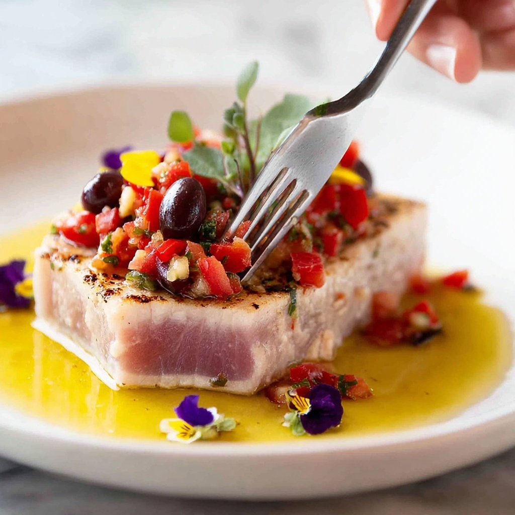 Seared Tuna Steak with Sauce Vierge Recipe - Recipe Image