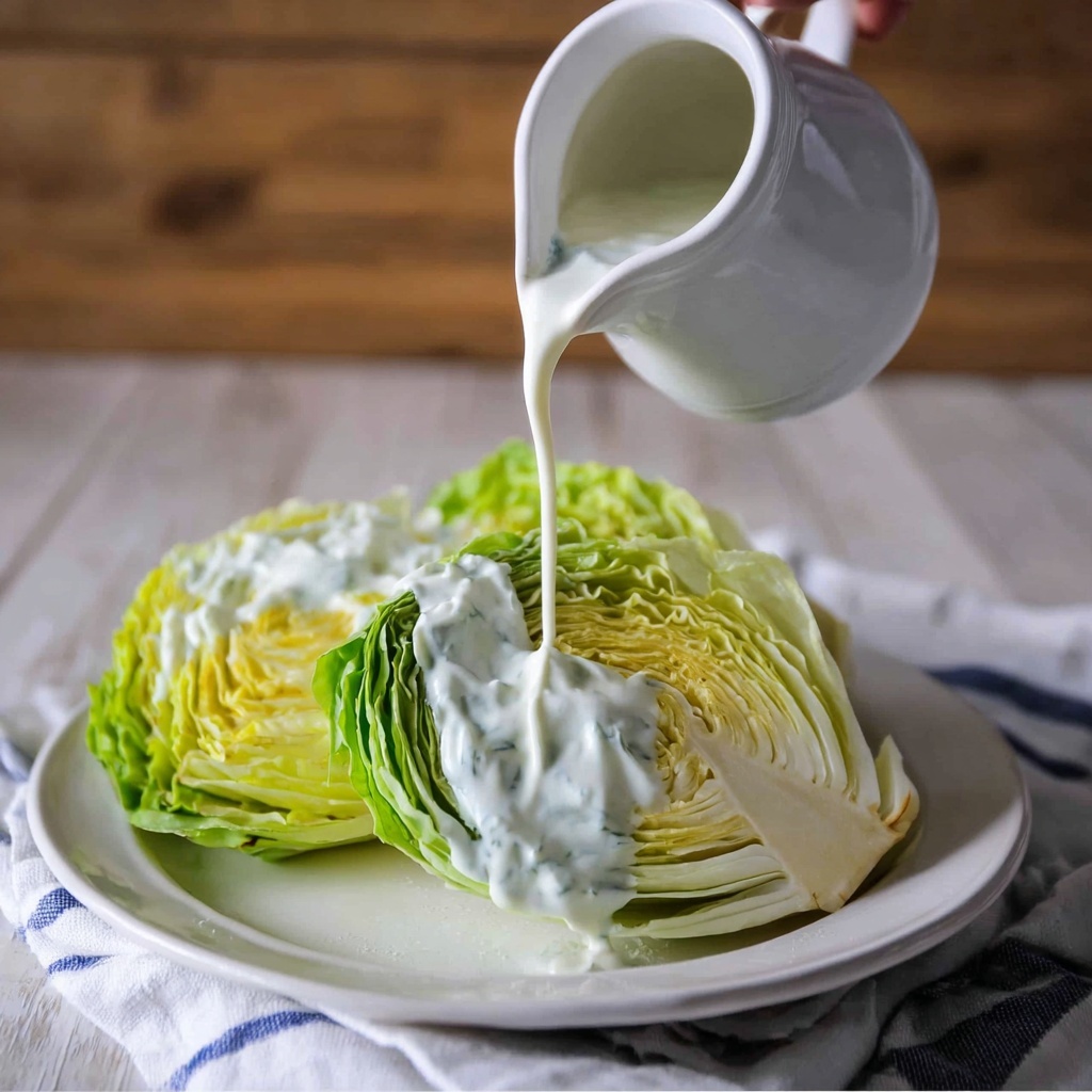 Creamy Feta Dressing with Iceberg Wedges Recipe - Recipe Image