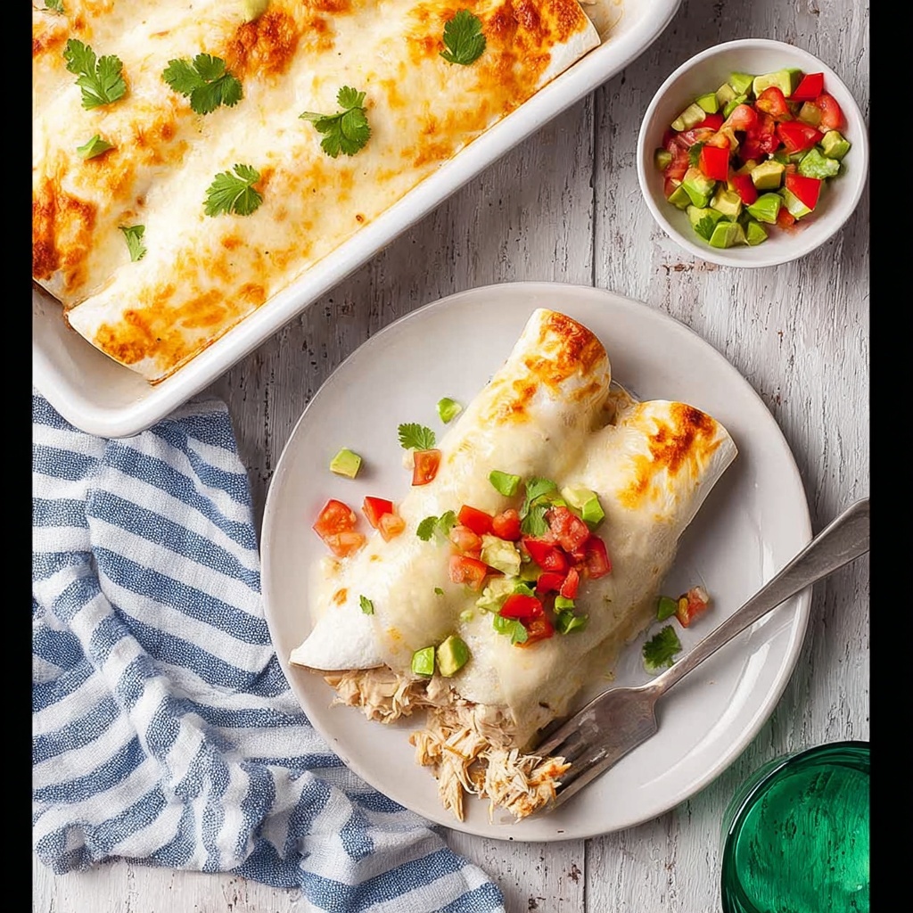 White Chicken Enchiladas Recipe - Recipe Image