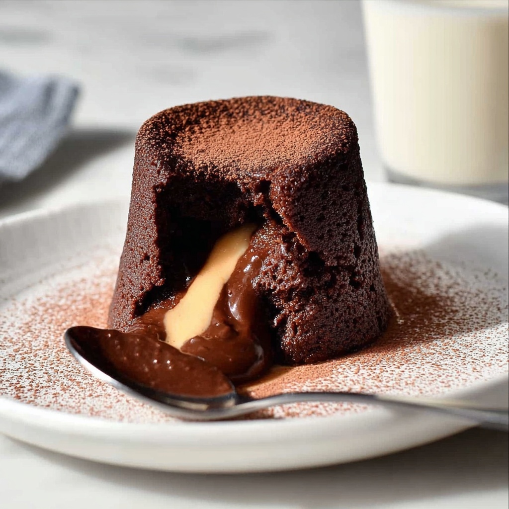 Peanut Butter Chocolate Molten Lava Cake Recipe - Recipe Image