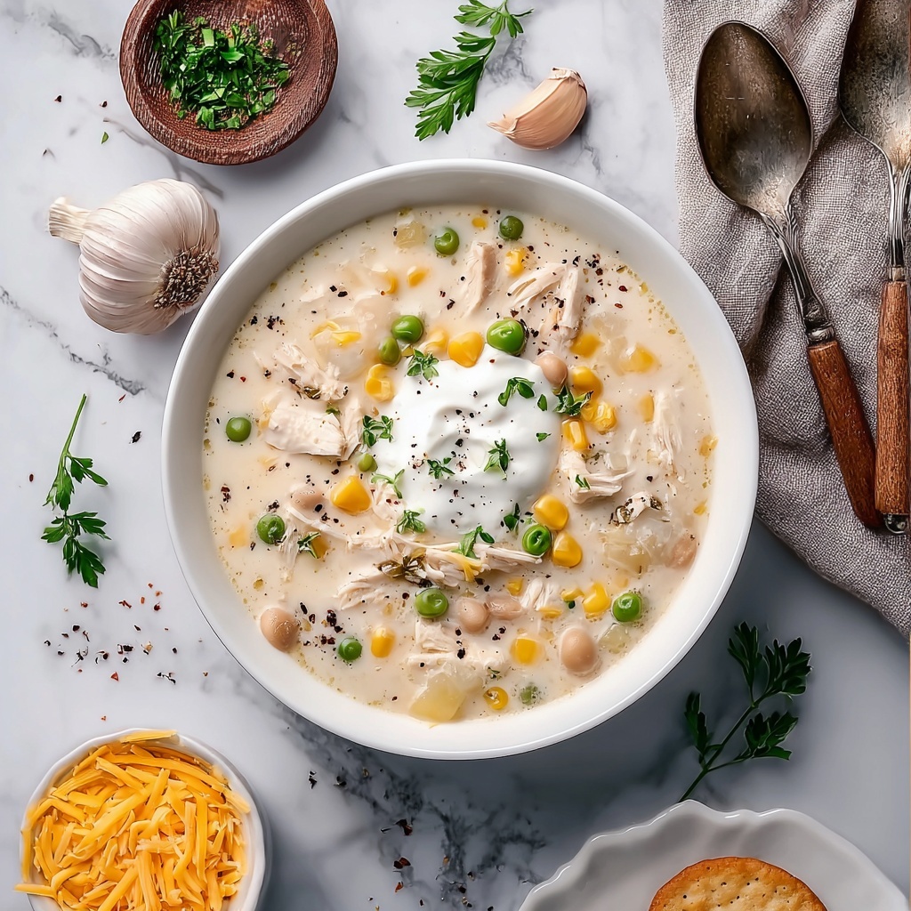 Crockpot White Chicken Chili with Cream Cheese Recipe - Recipe Image
