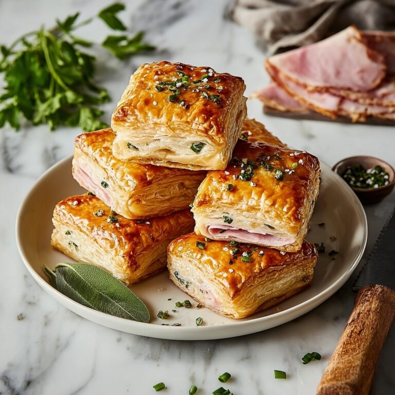 Crispy Ham & Cheese Puff Pastry Stacks Recipe
