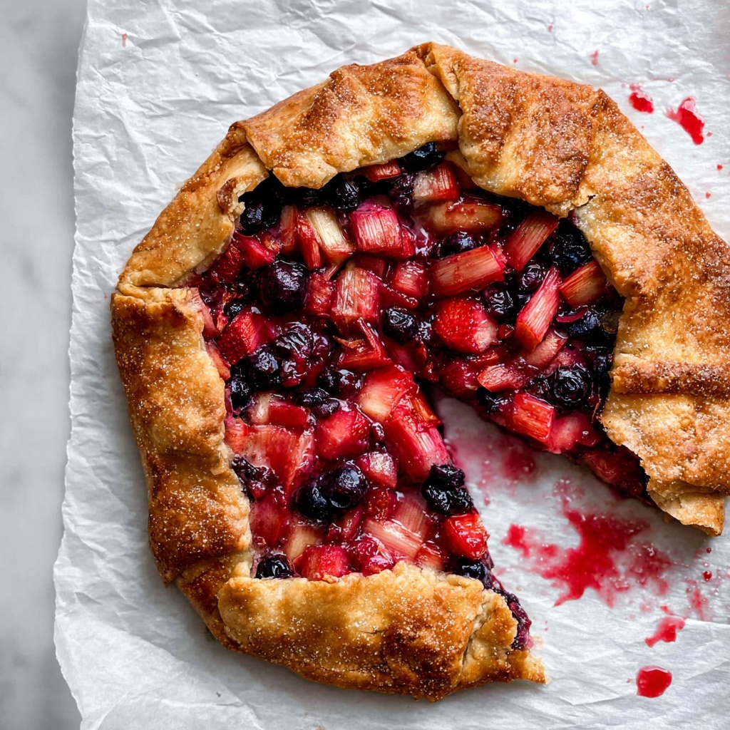 Rhubarb Blueberry Galette Recipe - Recipe Image