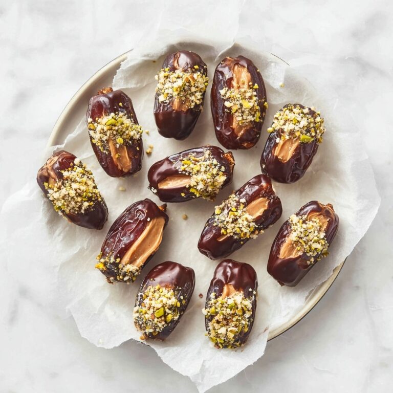 Chocolate Peanut Butter Dates with Pistachios and Almonds Recipe