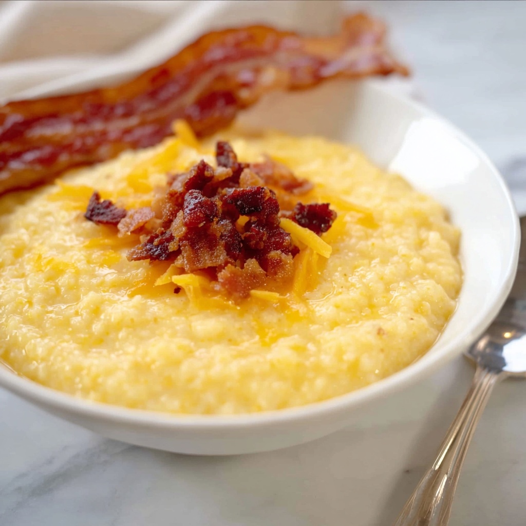 Southern Crock-Pot Easy Cheesy Grits Recipe - Recipe Image