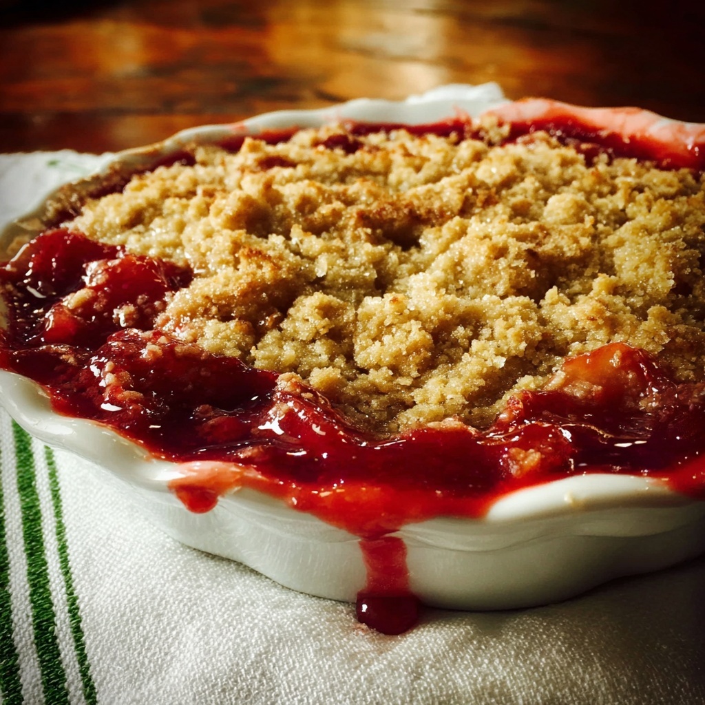 Homemade Peach and Blackberry Crumble Recipe - Recipe Image