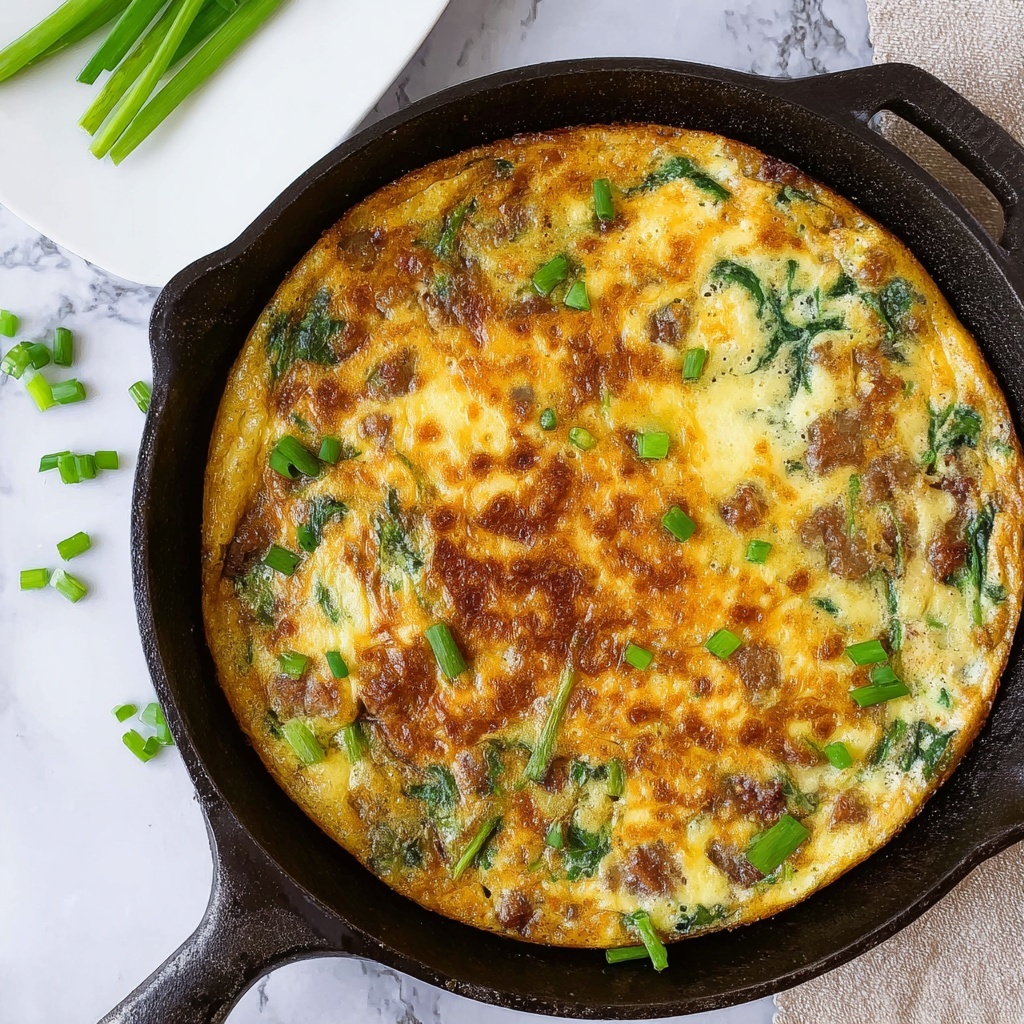 Spinach Bacon Frittata Recipe - Recipe Image