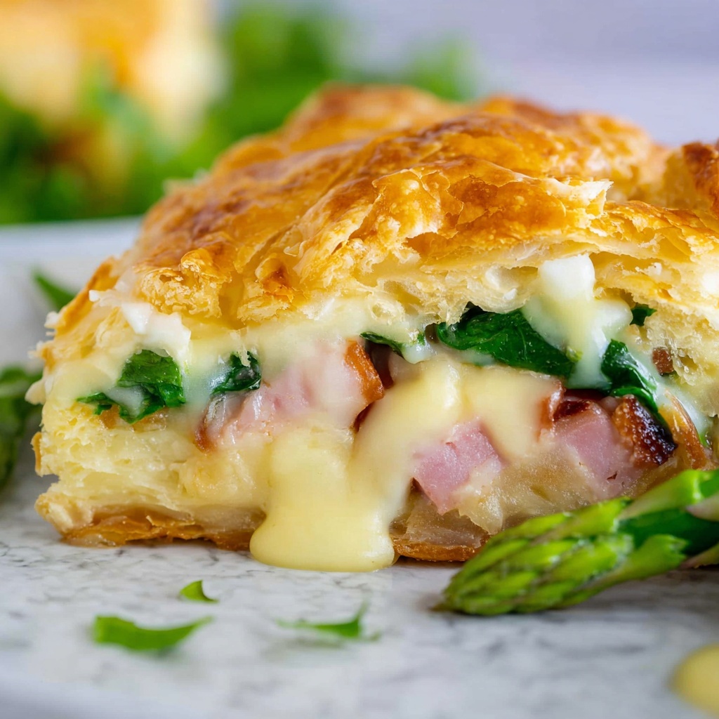 Savory Ham and Asparagus Bread Pudding with Swiss Cheese Recipe - Recipe Image