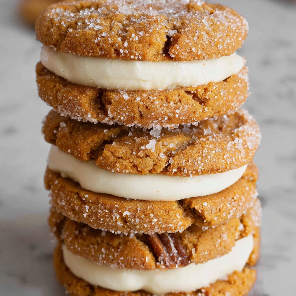Ginger Molasses Sandwich Cookies with Buttercream Frosting Recipe - Recipe Image