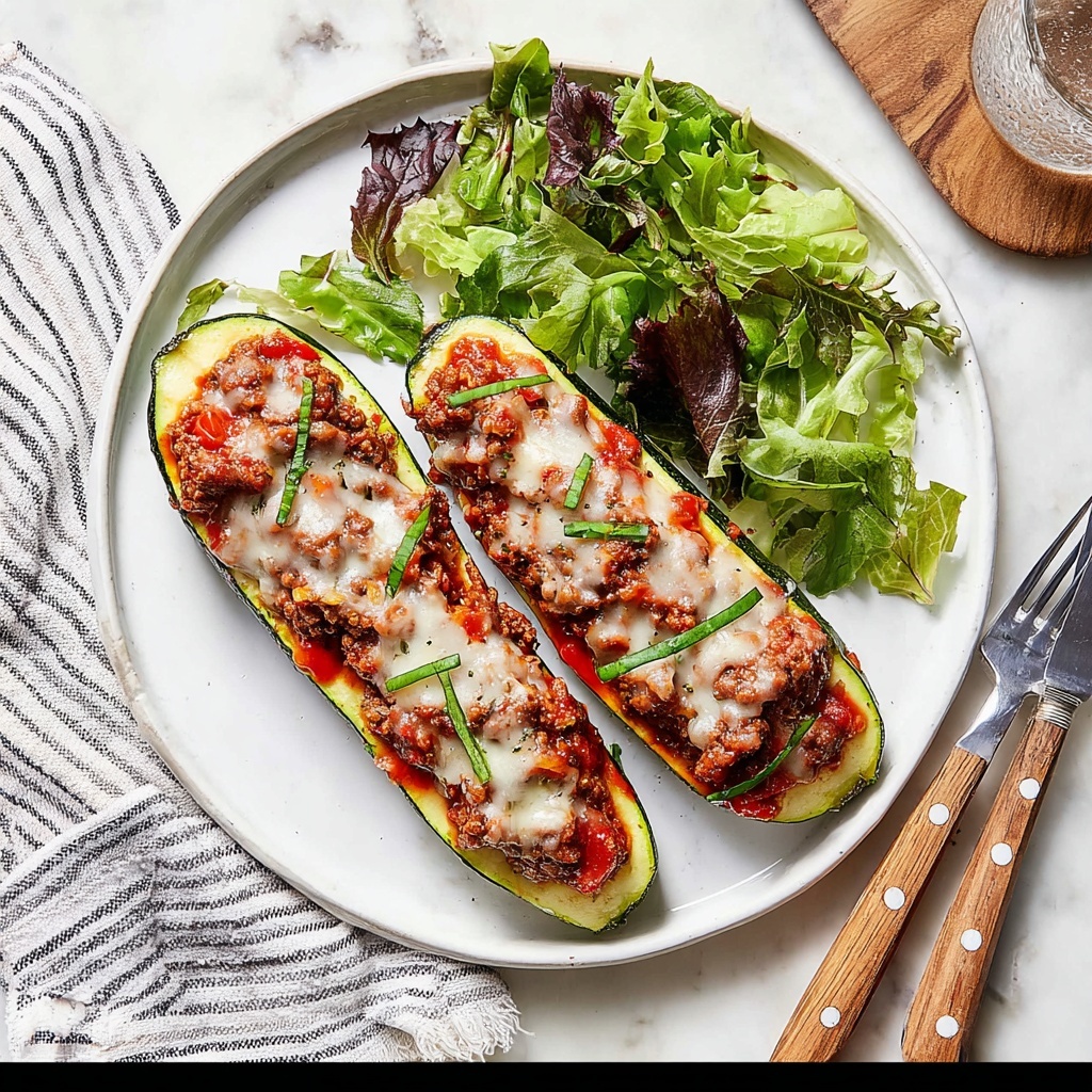 Stuffed Zucchini Boats with Italian Sausage, Cheese, and Basil Recipe - Recipe Image