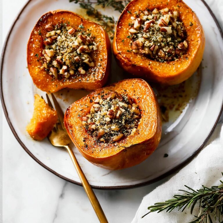 Roasted Honeynut Squash with Herbs, Pecans, and Parmesan Recipe