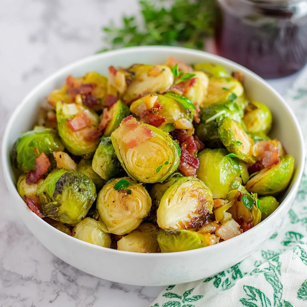 Maple Bacon Roasted Brussels Sprouts Recipe - Recipe Image
