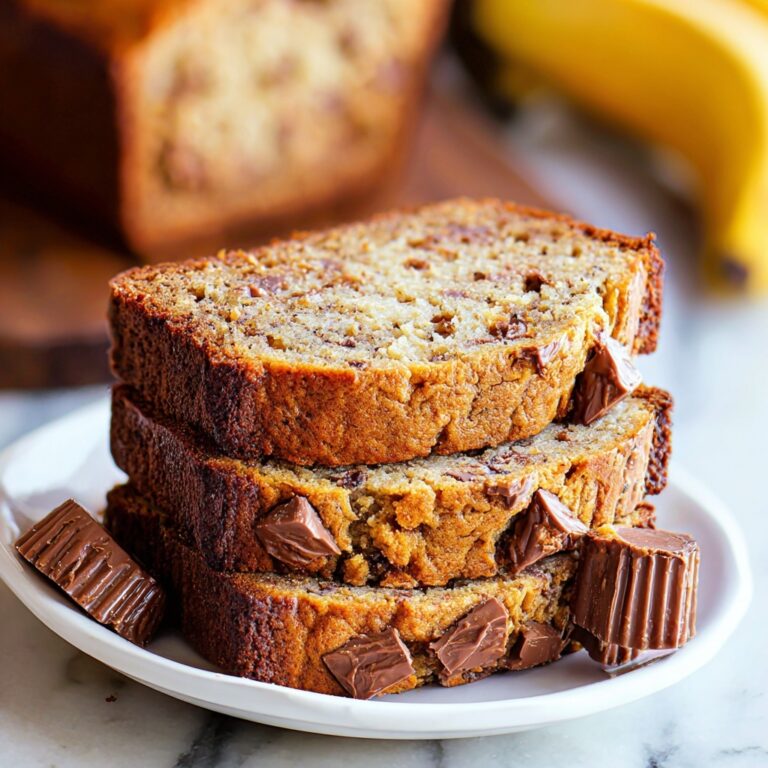 Reese’s Peanut Butter Cup Banana Bread Recipe