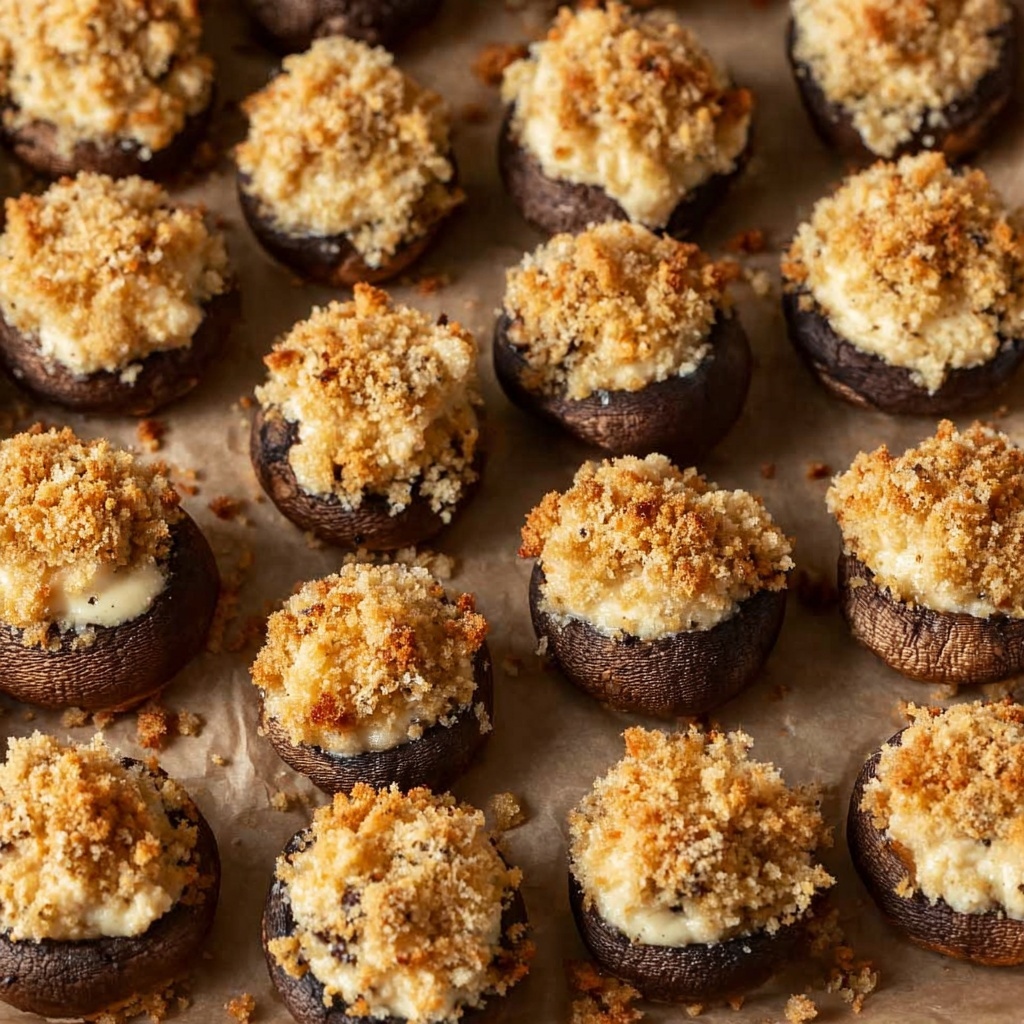 Stuffed Mushrooms with Sausage, Cream Cheese, and Herbs Recipe - Recipe Image