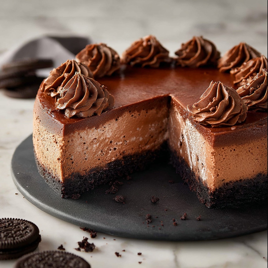 Decadent Chocolate Cheesecake Recipe - Recipe Image