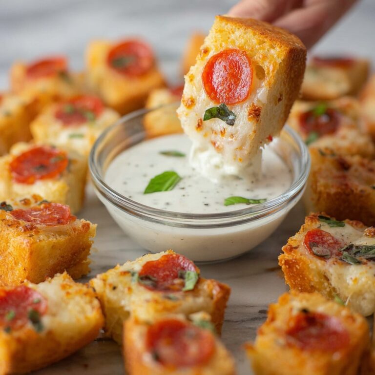 Garlic Butter French Bread Pizza Bites Recipe