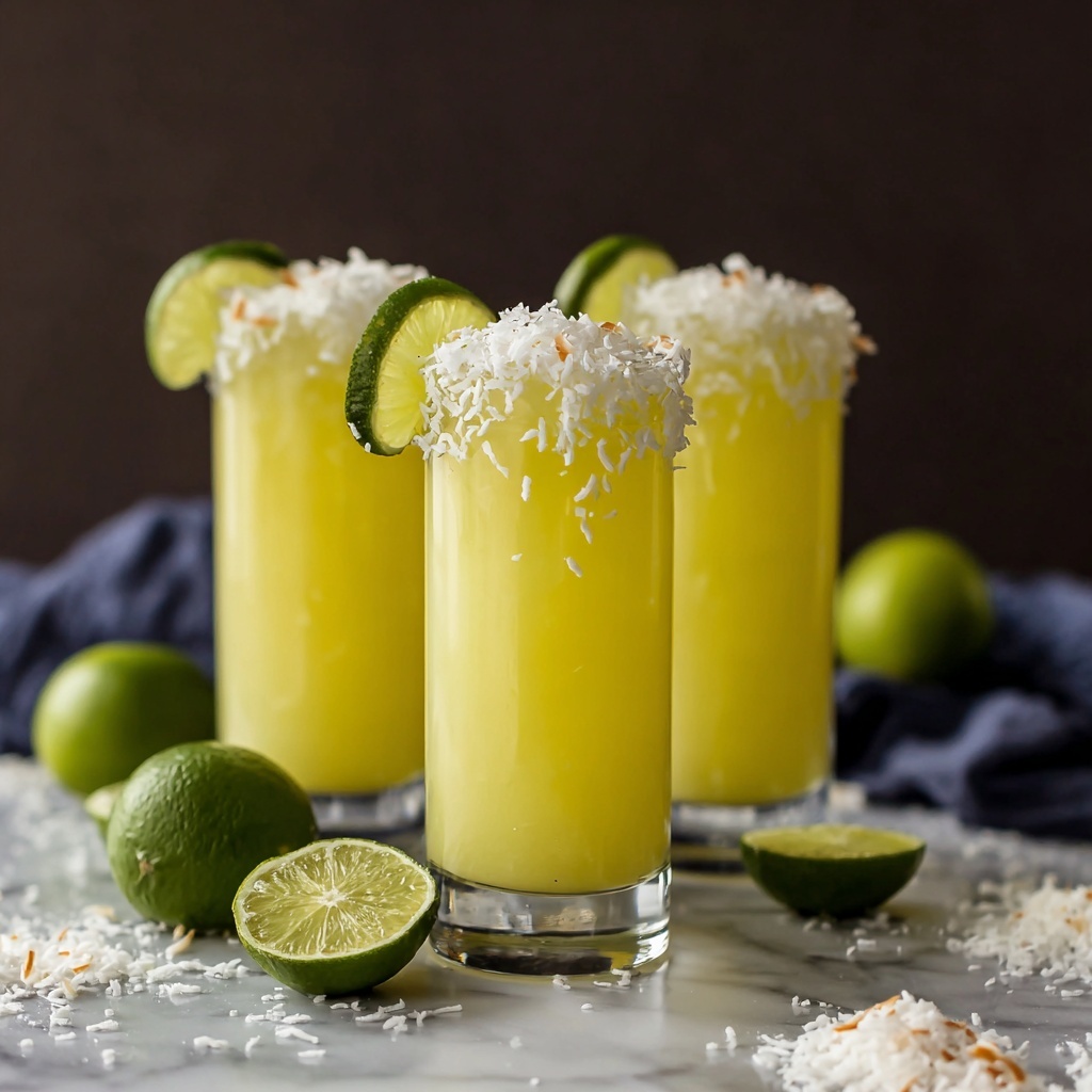 Tropical Mimosa with Coconut Water and Pineapple Mango Juice Recipe - Recipe Image