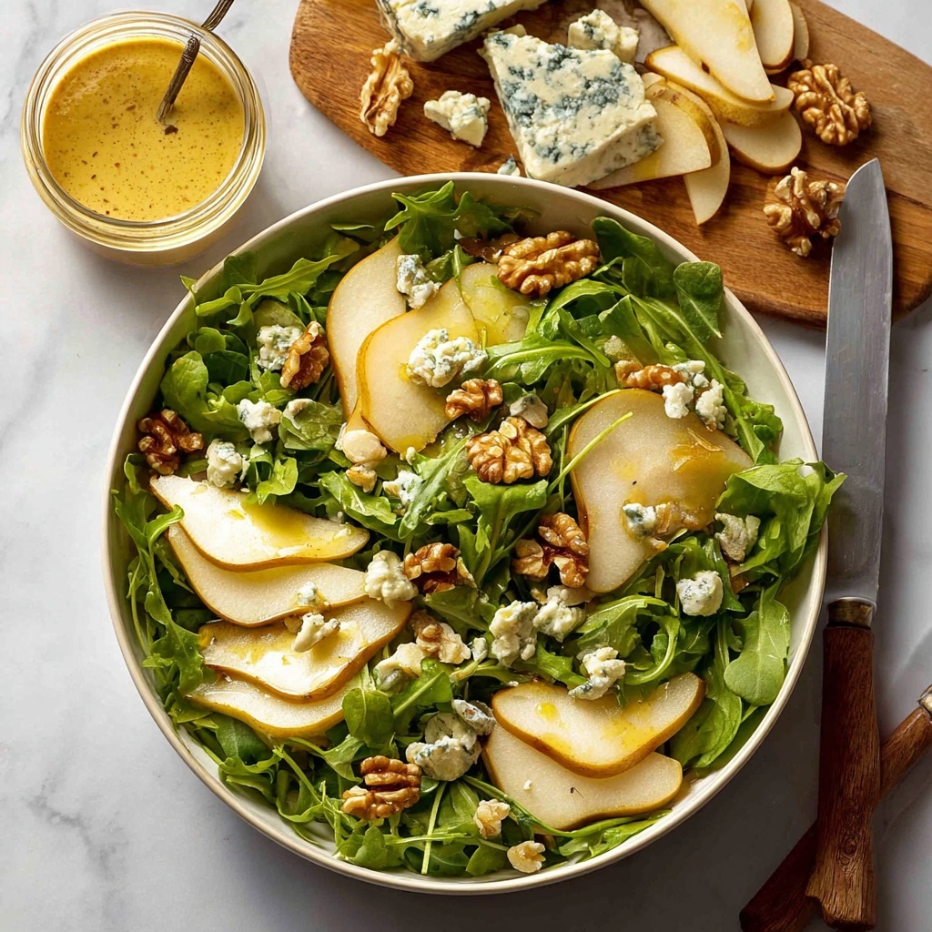 Pear Salad with Blue Cheese and Rocket Recipe - Recipe Image