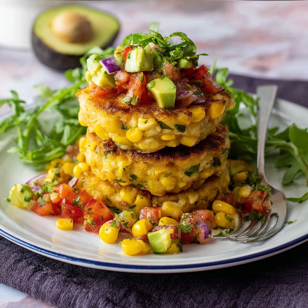 Bill Granger's Corn Fritters with Avocado Salsa Recipe - Recipe Image