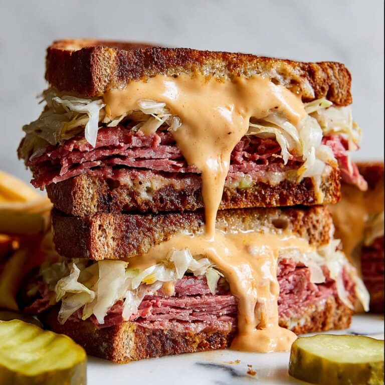 Reuben Sandwich Recipe with Homemade Pastrami and Tangy Slaw Recipe