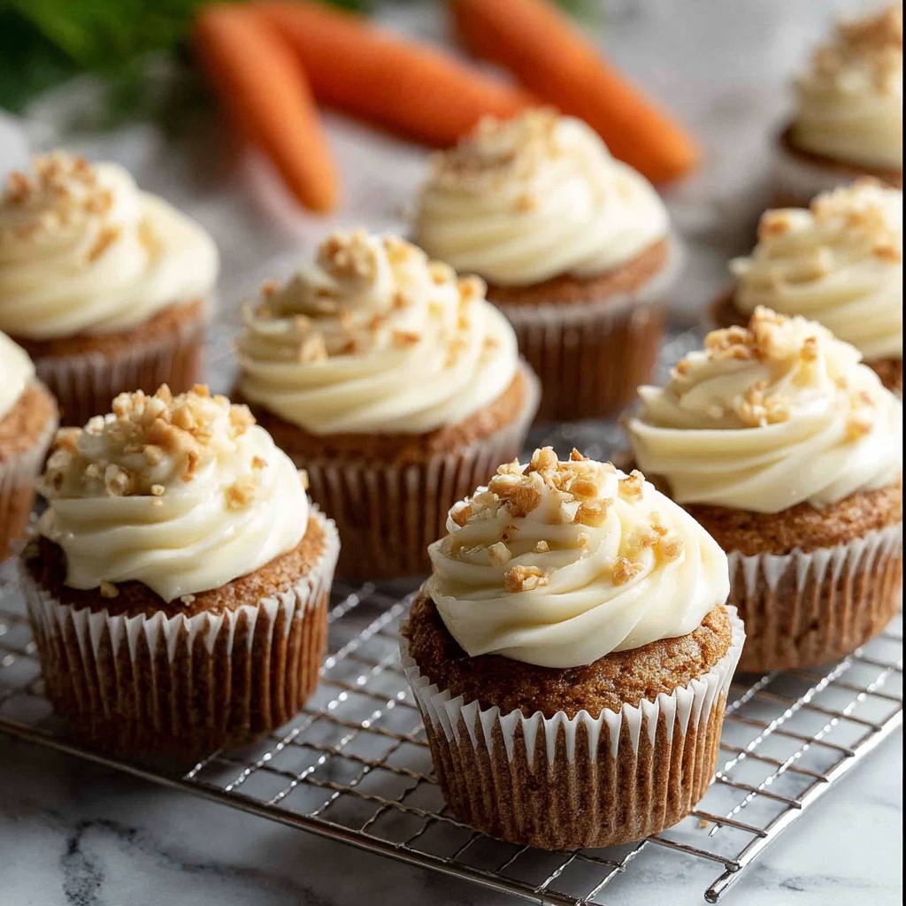 Carrot Cake Cupcakes with Cream Cheese Frosting Recipe - Recipe Image