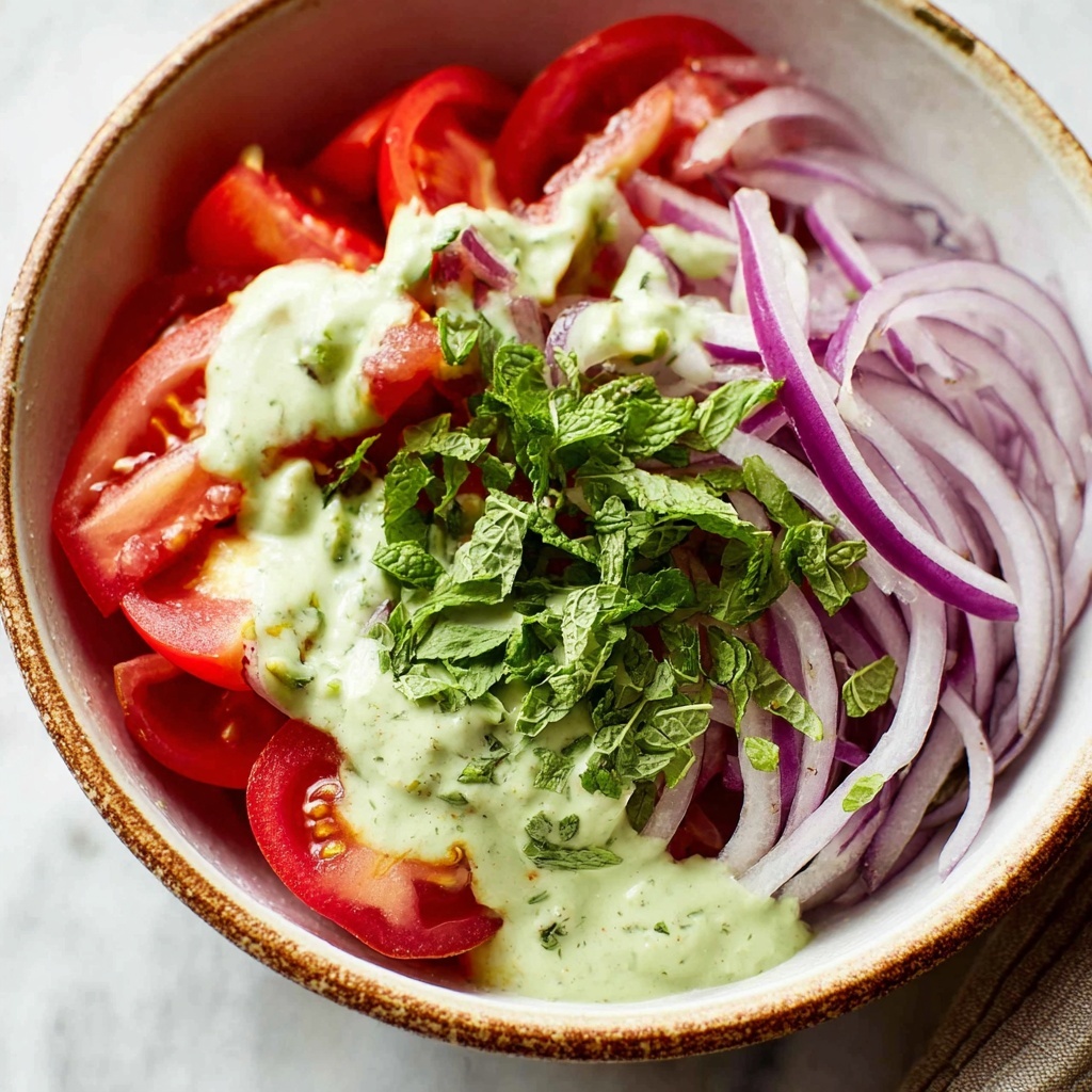 Indian Tomato Mint Salad Recipe - Recipe Image