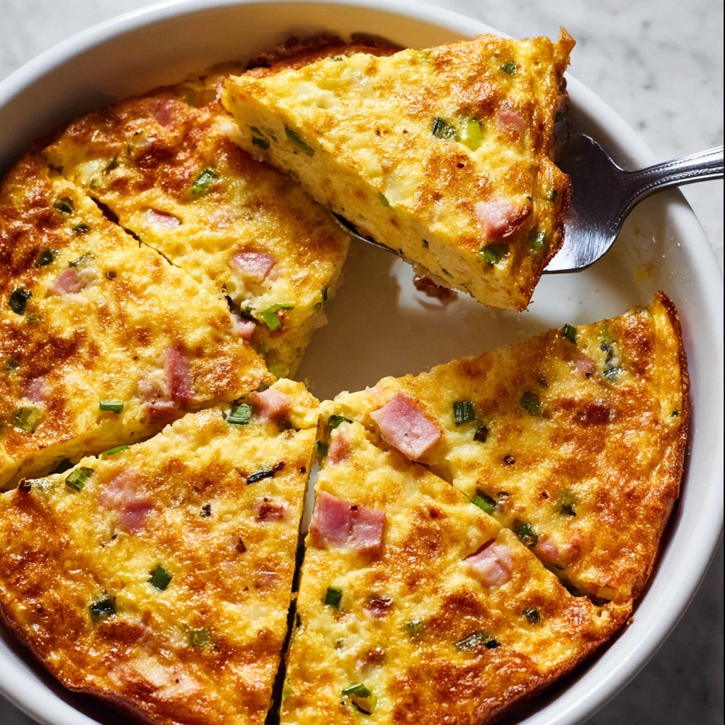Crustless Ham and Cheese Quiche Recipe - Recipe Image