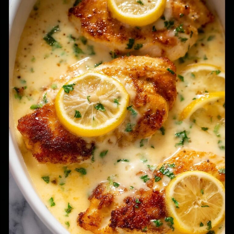 Creamy Lemon Chicken Breast with Parmesan and Garlic Recipe
