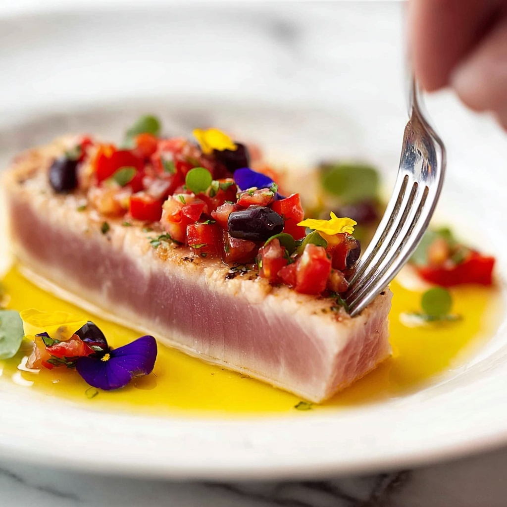 Seared Tuna Steak with Sauce Vierge Recipe - Recipe Image