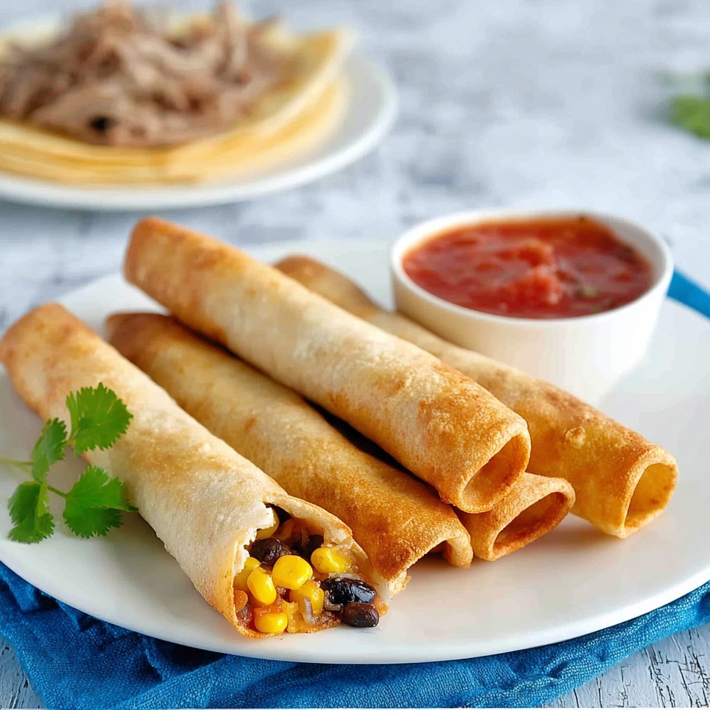 Mexican Spring Rolls with Enchilada Dipping Sauce Recipe - Recipe Image
