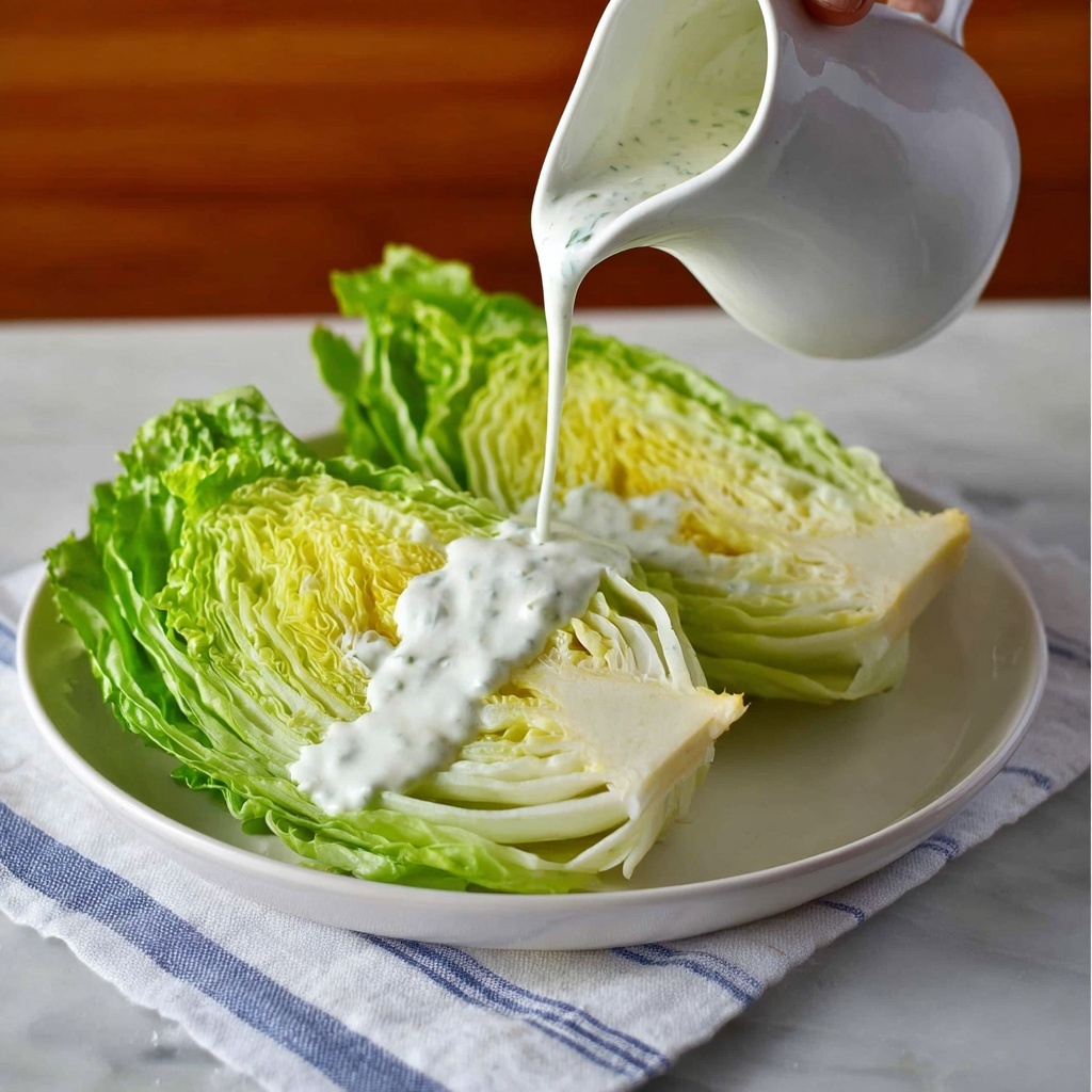 Creamy Feta Dressing with Iceberg Wedges Recipe - Recipe Image