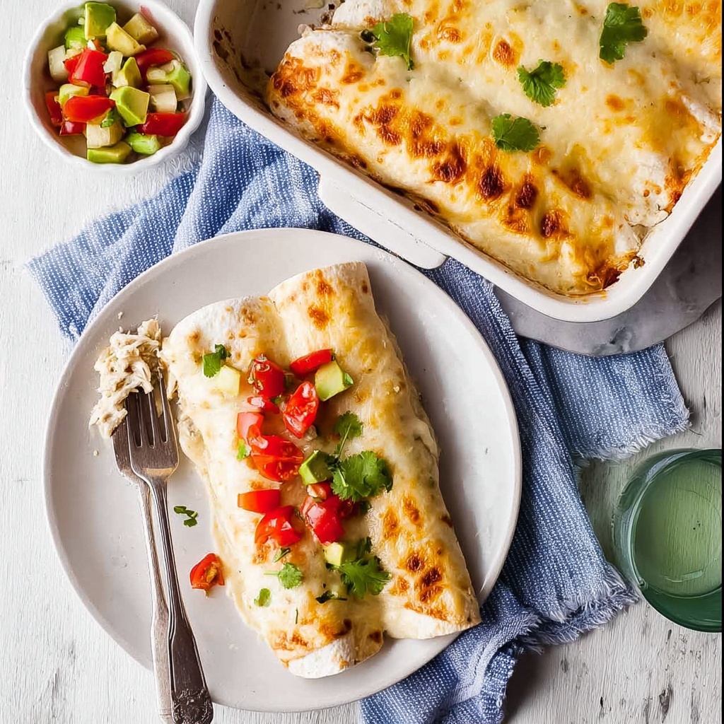 White Chicken Enchiladas Recipe - Recipe Image