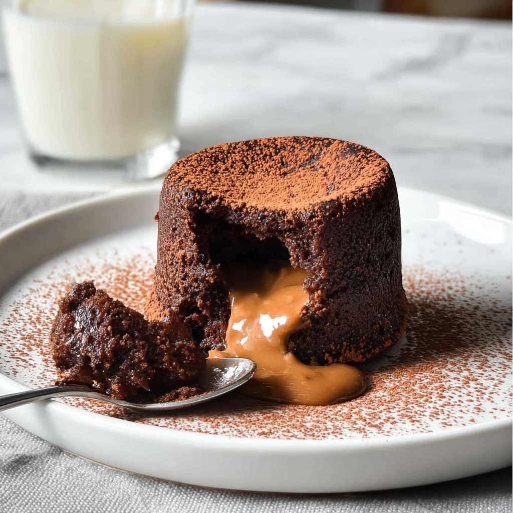 Peanut Butter Chocolate Molten Lava Cake Recipe - Recipe Image