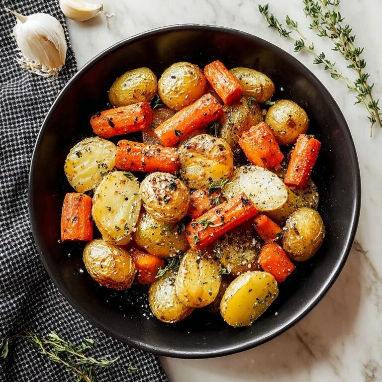 Garlic Herb Roasted Potatoes, Carrots, and Zucchini Recipe