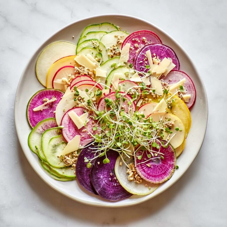 Colorful Radish Salad with Parmesan, Pistachios, and Microgreens Recipe