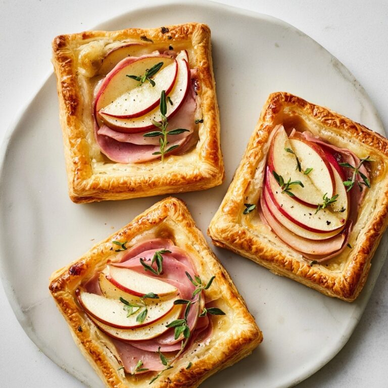 Ham & Gruyere Puff Pastry Tarts Recipe
