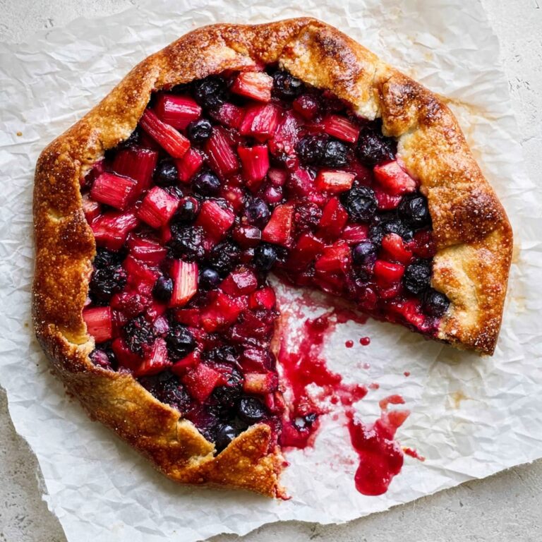 Rhubarb Blueberry Galette Recipe