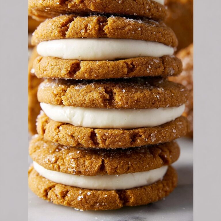 Ginger Molasses Sandwich Cookies with Buttercream Frosting Recipe