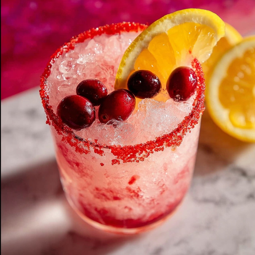 Sparkling Christmas Cranberry Lemonade Slush Recipe - Recipe Image