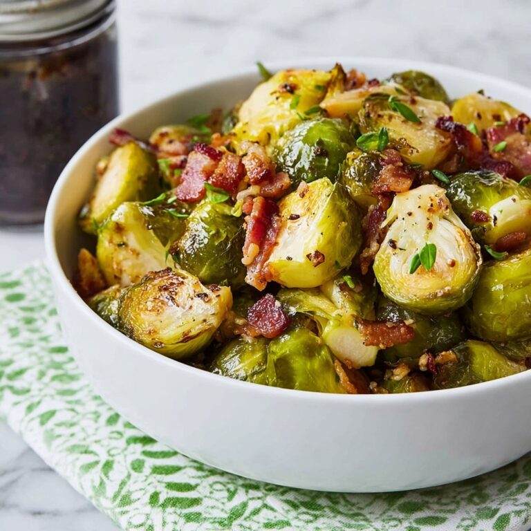 Maple Bacon Roasted Brussels Sprouts Recipe