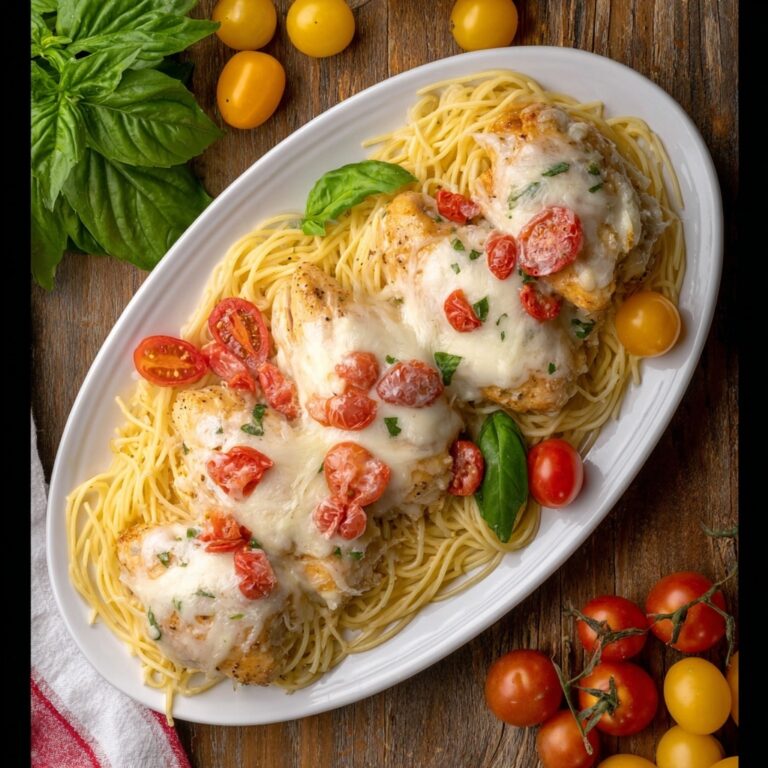 Cheesy Bruschetta Chicken Bake Recipe