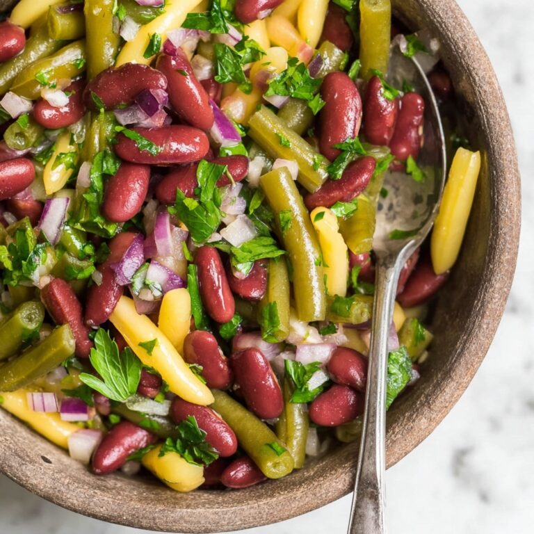 Three Bean Salad with Red Wine Vinaigrette and Fresh Herbs Recipe