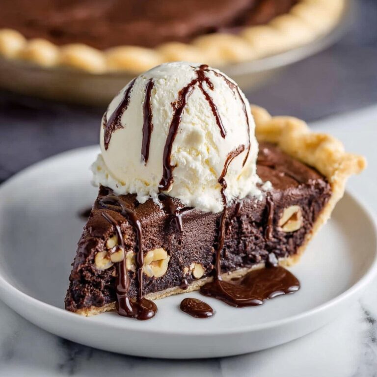 Fudge Brownie Pie with Toasted Pecans Recipe
