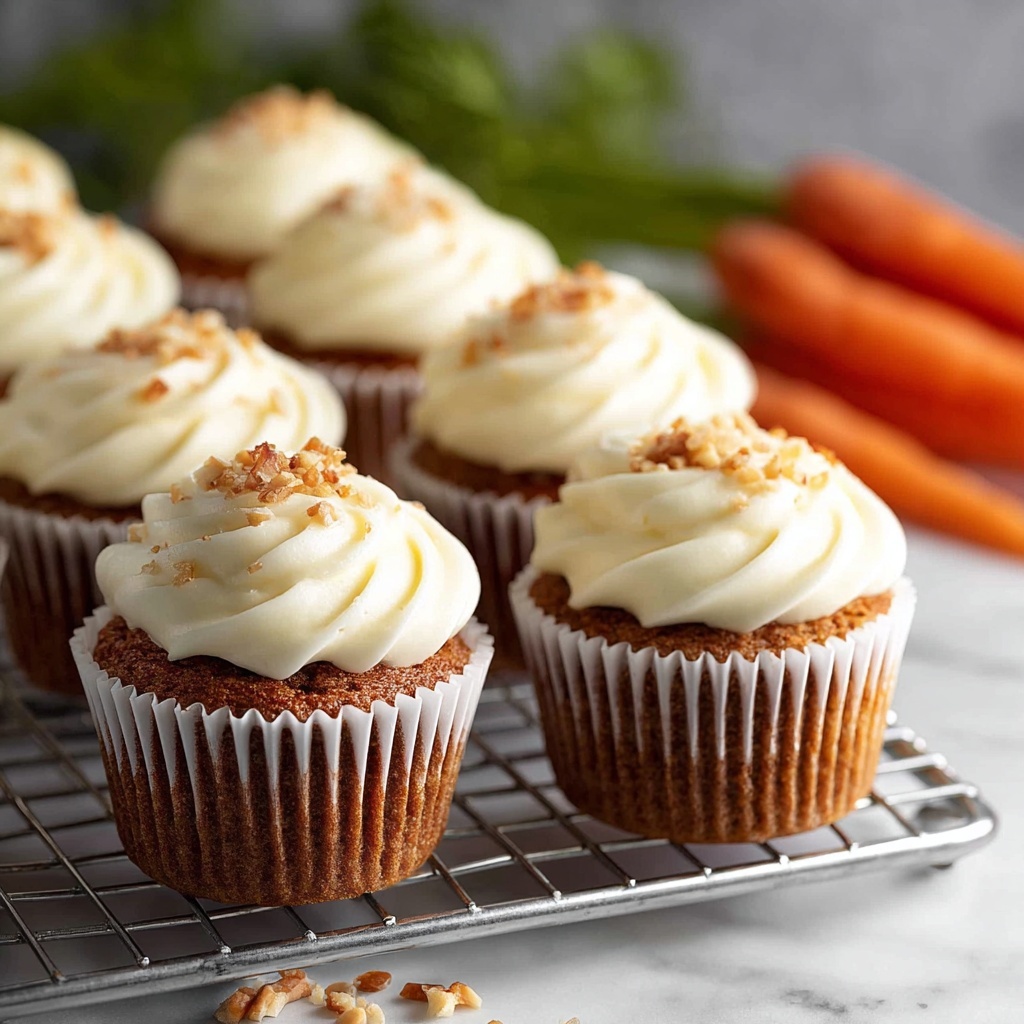 Carrot Cake Cupcakes with Cream Cheese Frosting Recipe - Recipe Image