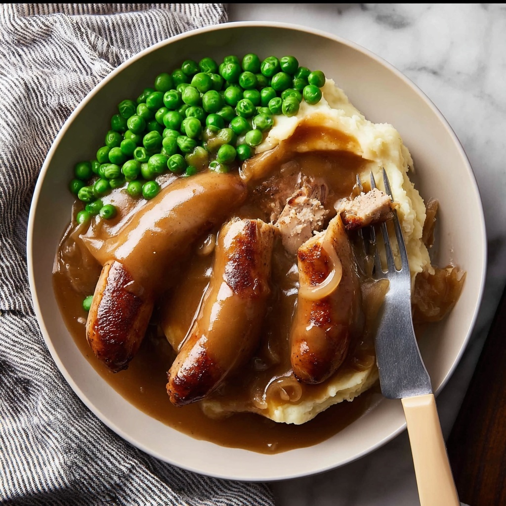 Bangers & Mash with Onion Gravy Recipe - Recipe Image