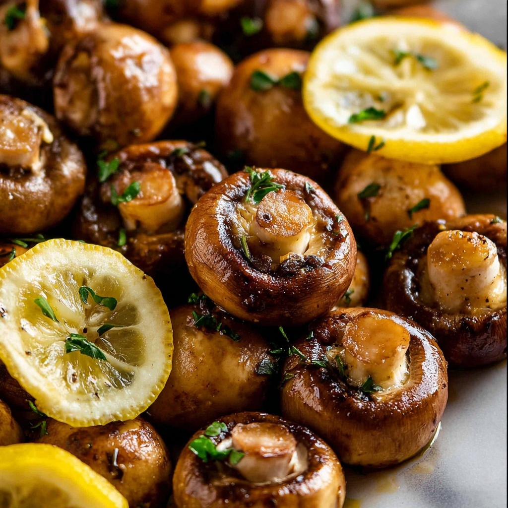 Garlic Butter Roasted Mushrooms Recipe - Recipe Image