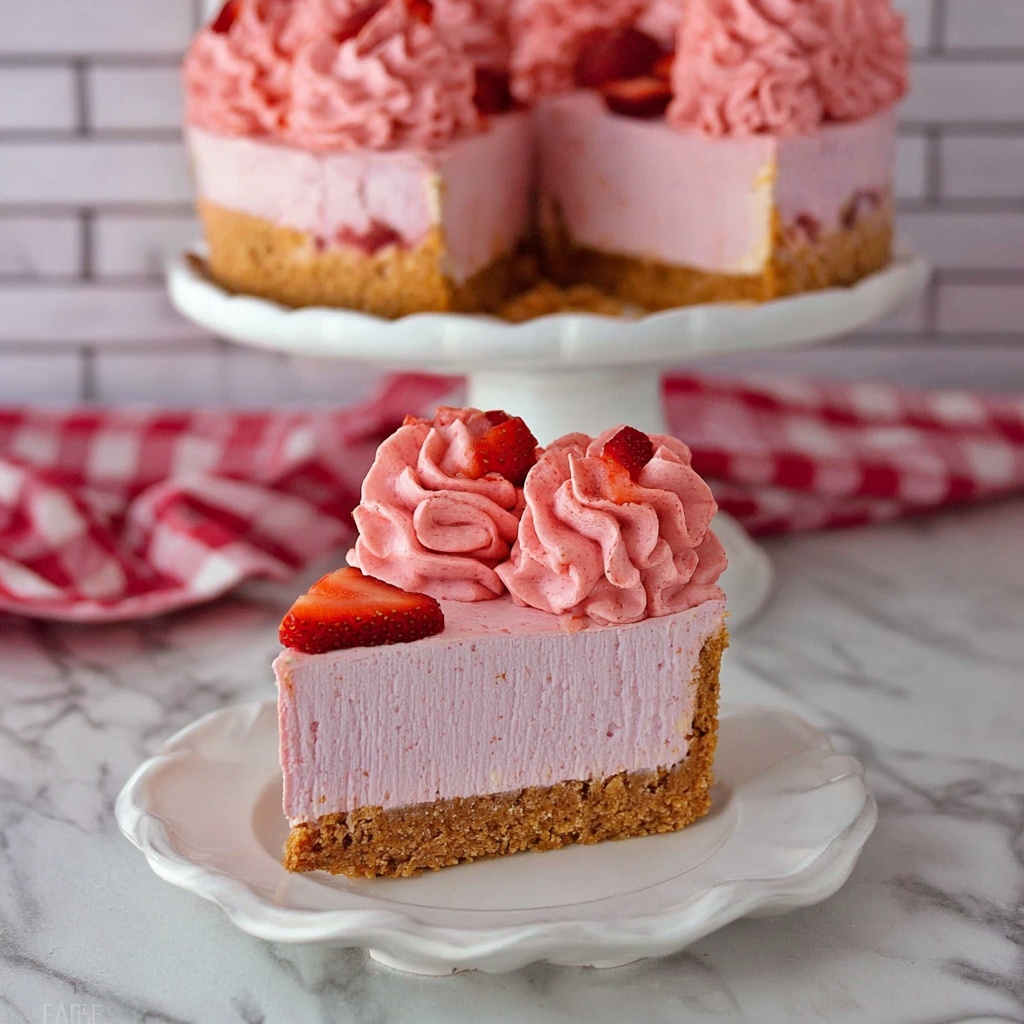 Strawberry Air Fryer Cheesecake Recipe - Recipe Image