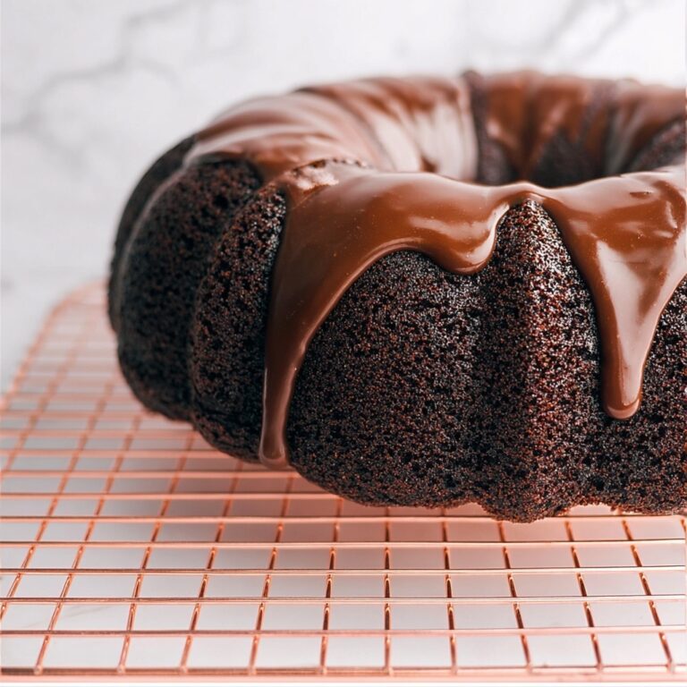 Chocolate Bundt Cake with Rich Chocolate Ganache Recipe